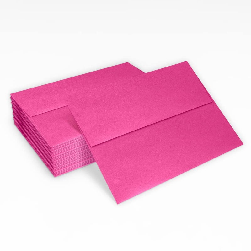 LUXPaper A7 Invitation Envelopes | Peel & Press | 5 1/4" x 7 1/4" | Azalea Metallic | 80lb. Text | 50 Qty - Image 5